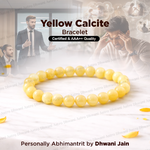 Yellow Calcite Bracelet (Abhimantrit) for Confidence