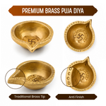 Brass Swastik Diya - Abhimantrit