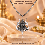 Lord Shiva with Trishul on Back Pendant - Abhimantrit