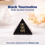 Reiki Symbol Black tourmaline Pyramid- Abhimantrit