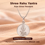 Shree Rahu Yantra (Pure Silver) Pendant