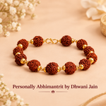 Rudraksha Raksha Bracelet Gold Plated for Protection & Positivity