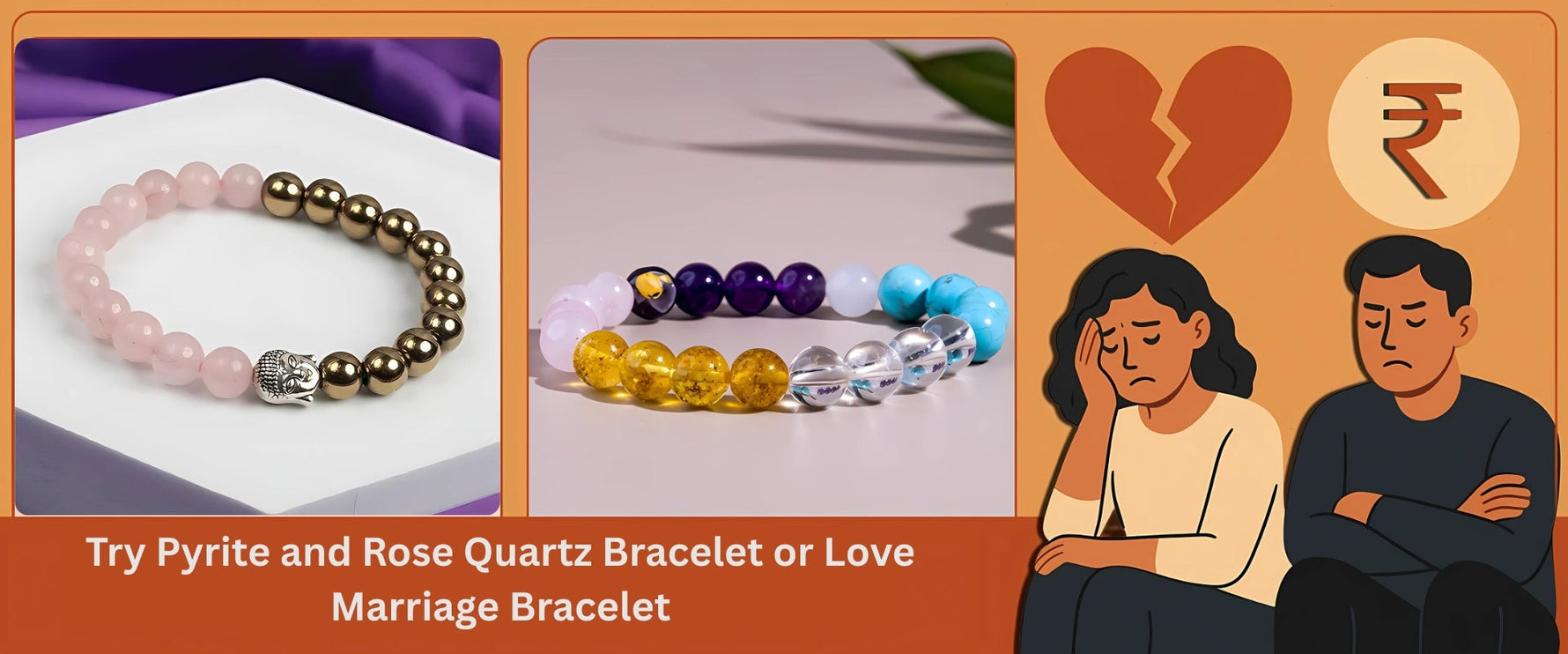 Love & Money Problems? Try Pyrite + Love Marriage Bracelet