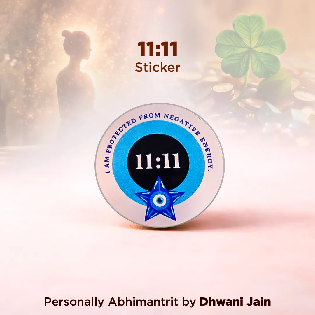 11:11 Protection from Evil Eye Sticker (Pack of 10) – Abhimantrit