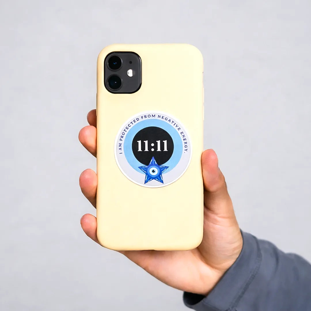 11:11 Protection from Evil Eye Sticker (Pack of 10) – Abhimantrit