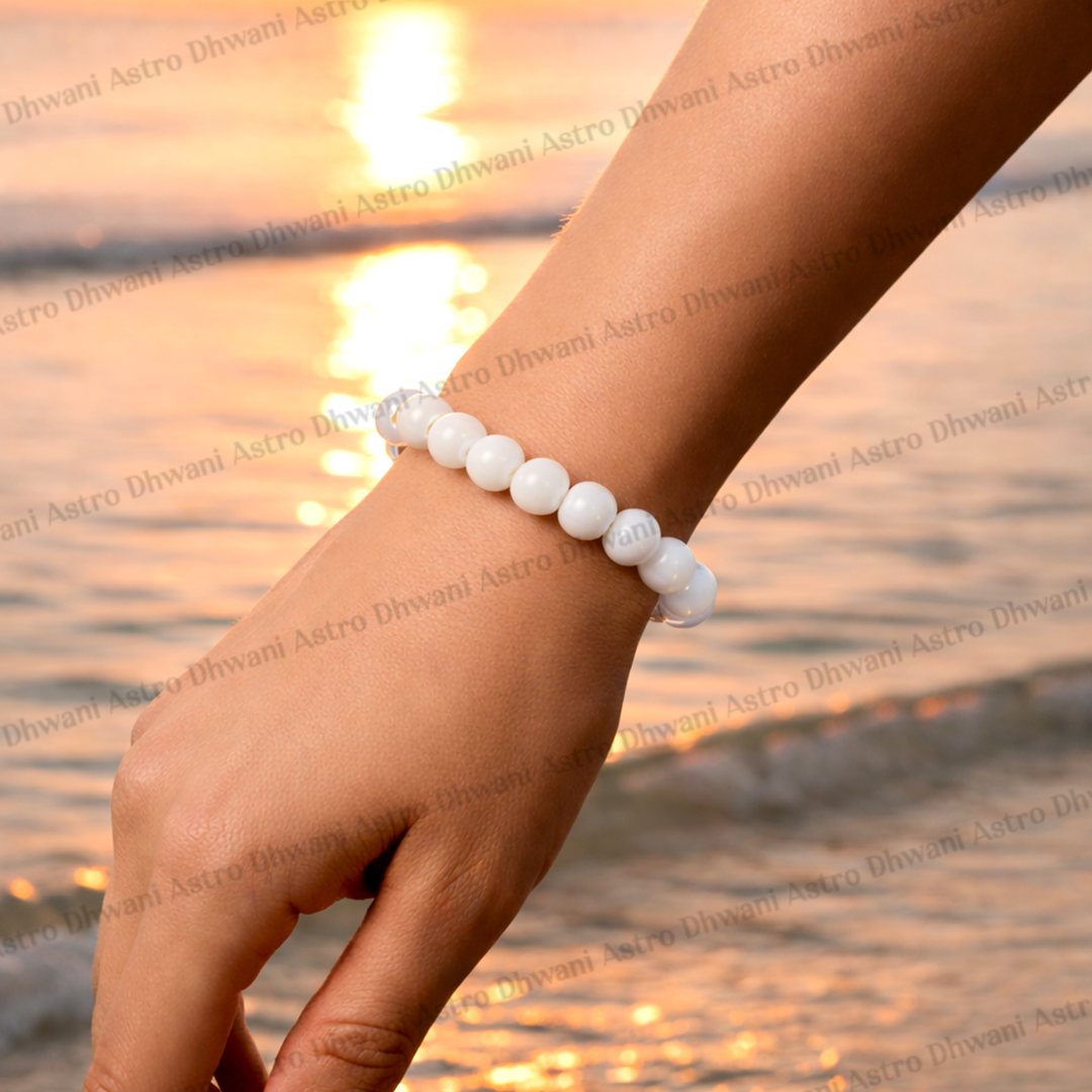 Mother of Pearls Crystal Bracelet (Abhimantrit) for Peace