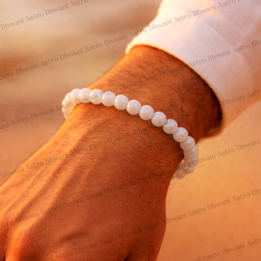 Mother of Pearls Crystal Bracelet (Abhimantrit) for Peace