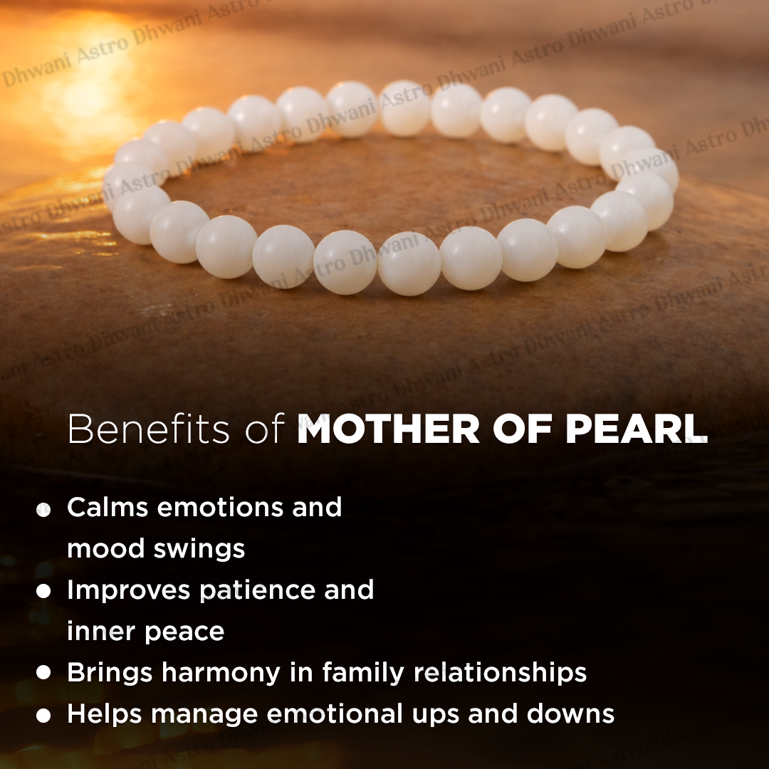 Mother of Pearls Crystal Bracelet (Abhimantrit) for Peace