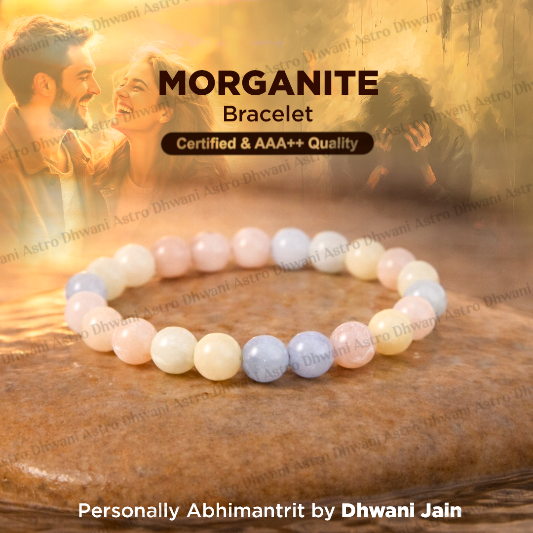प्राकृतिक भय, क्रोध, तनाव और चिंता से राहत कंगन (मॉर्गेनाइट) - अभिमंत्रित और प्रमाणित