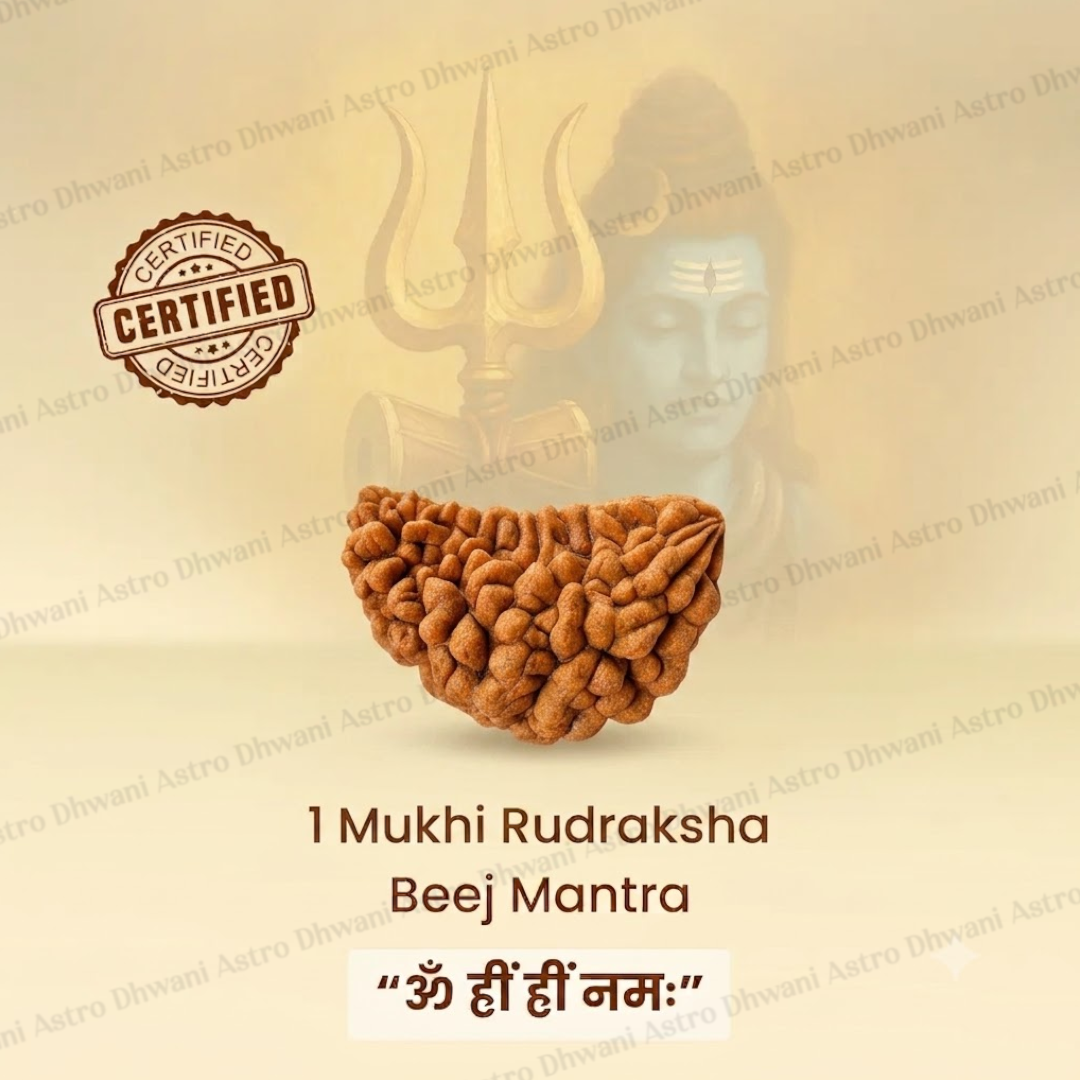 Nepali 1 Mukhi Rudraksha (One Faced) for Spiritual Awakening & Inner Peace