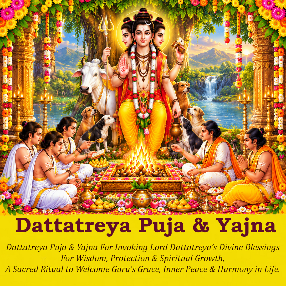 Dattatreya Puja & Yajna: For Spiritual Wisdom, Divine Blessings & Protection from Hardships