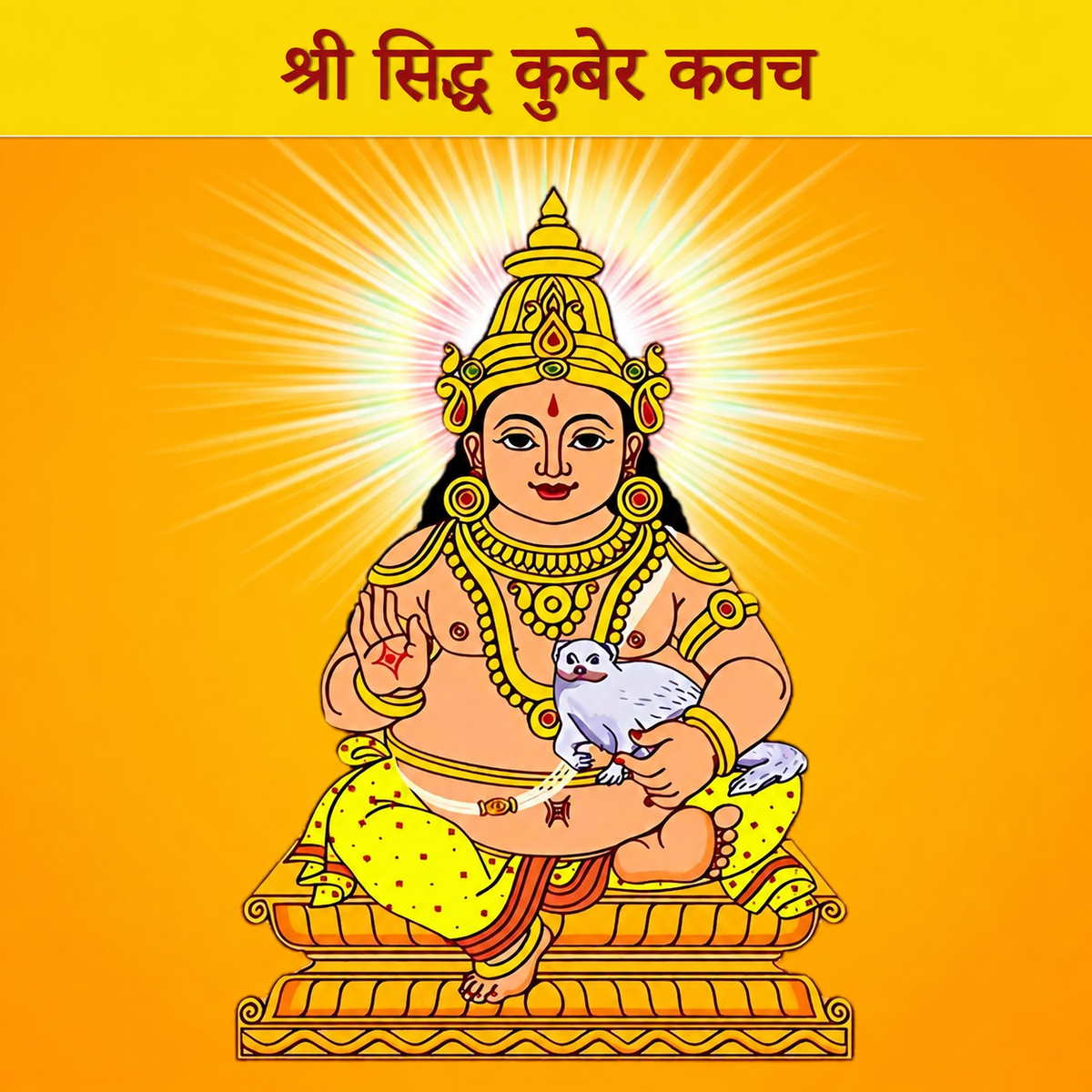 Shri Siddh Kuber Kavach (Pure Silver Tabeej) for Prosperity & Positive Energy