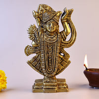 Brass Shrinath Ji Sculpture - Abhimantrit