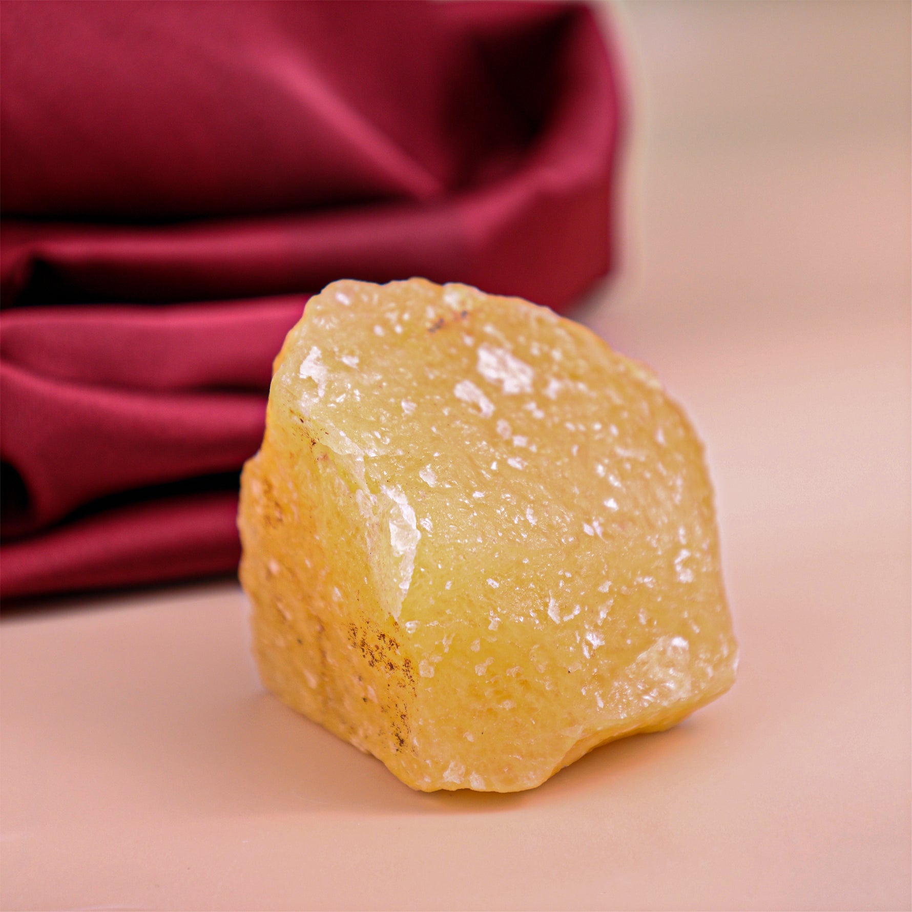 Yellow Citrine  Rough StoneYellow Citrine  Rough Stone - Abhimantrit & Certified