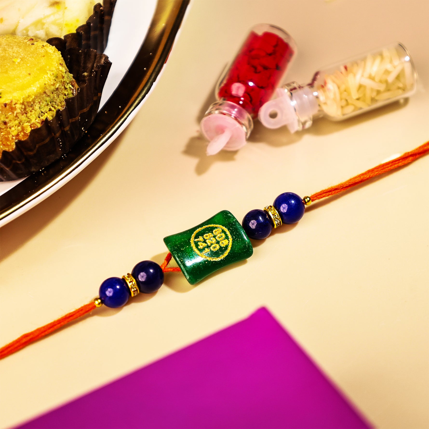 Money Coin Reiki Symbol Rakhi (1 Piece) - Abhimantrit