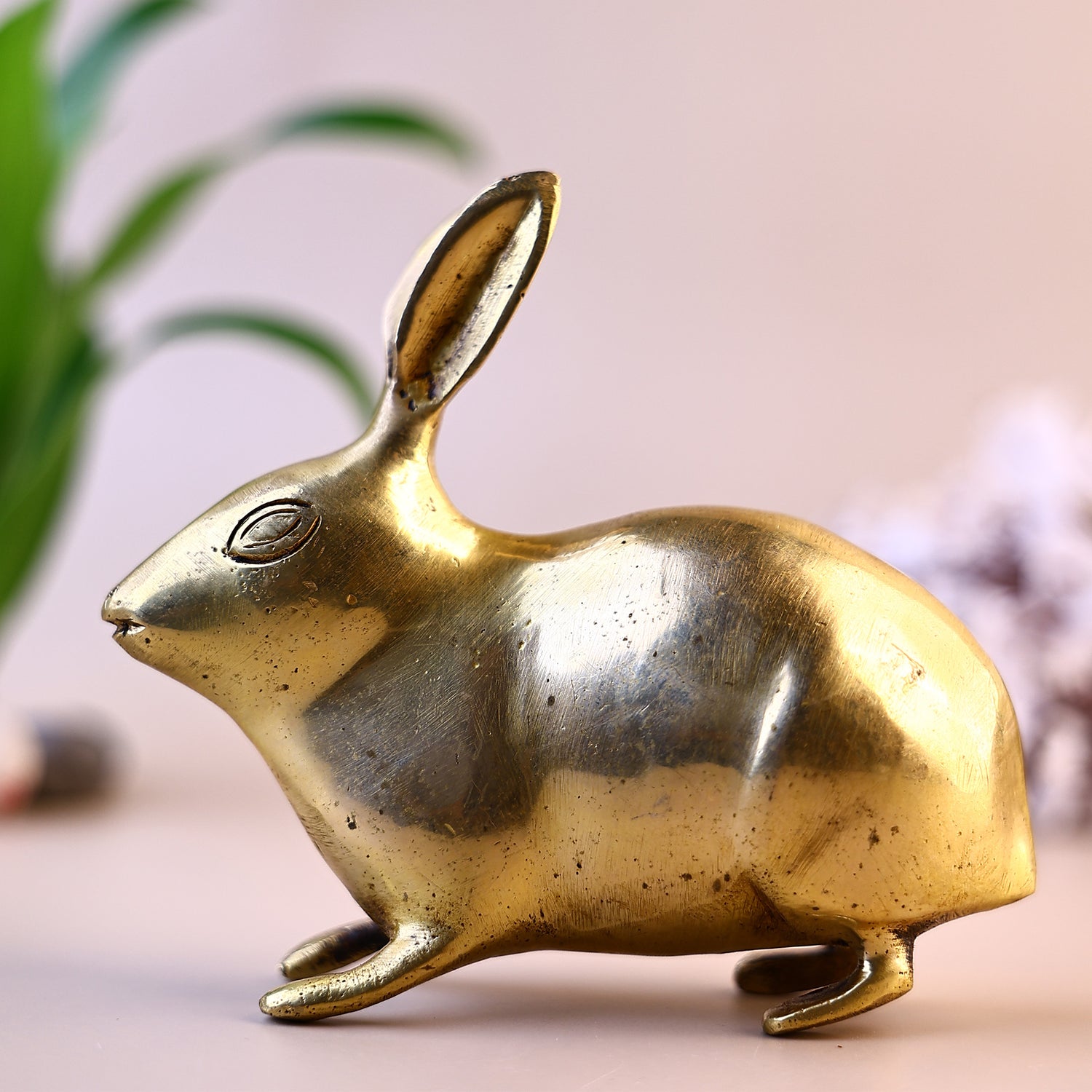 Brass Rabbit Statue - Abhimantrit