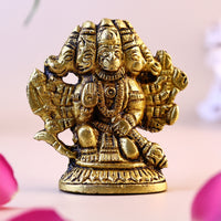 Brass Panchmukhi Hanuman Idol Small - Abhimantrit