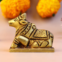 Brass Nandi Sitting Idol