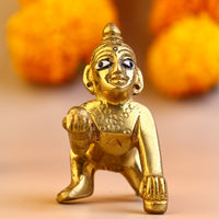 Brass Laddu Gopal Idol - Abhimantrit