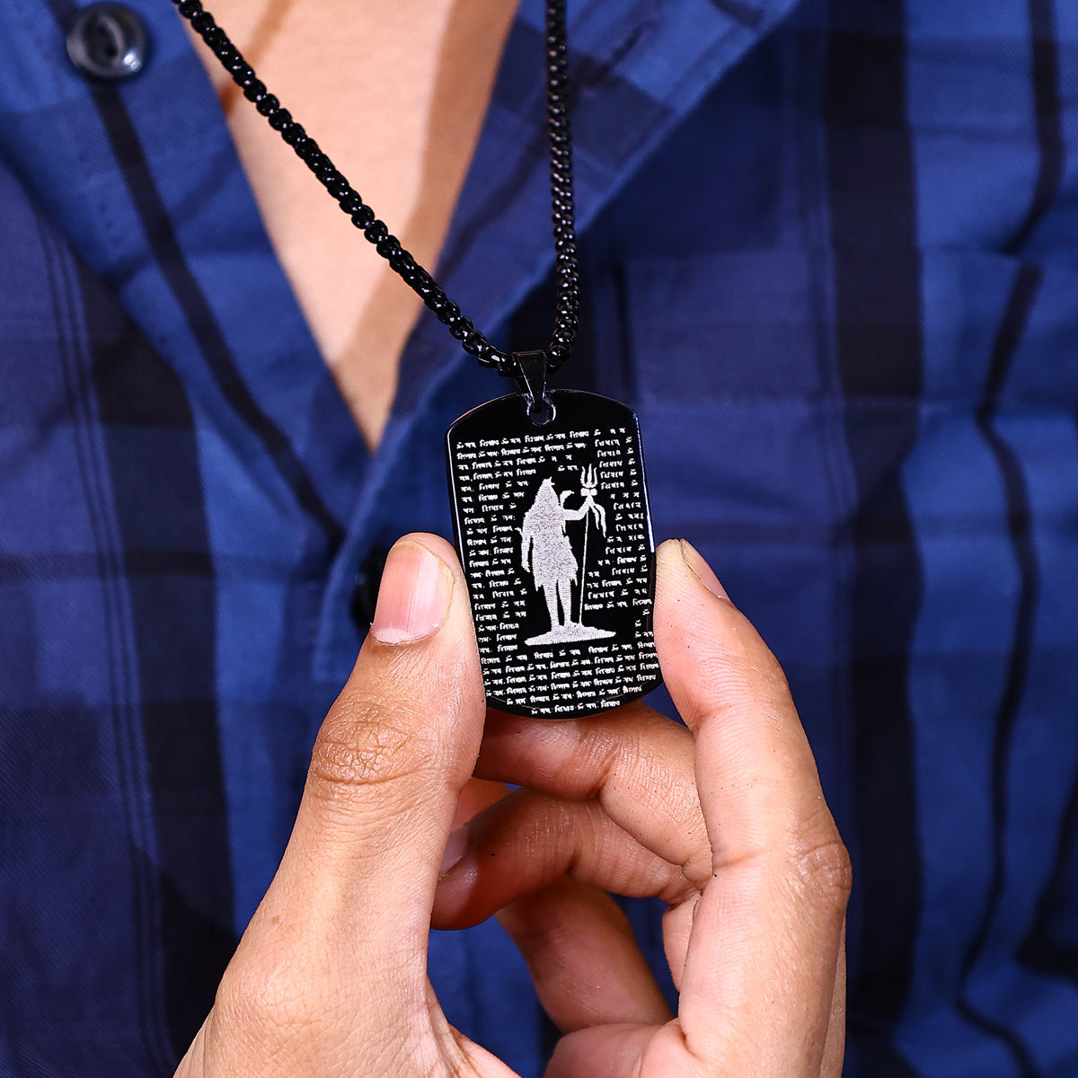 108 Om Namah Shivay Engraved Shiv Pendant (Blessing & Protection) - Abhimantrit