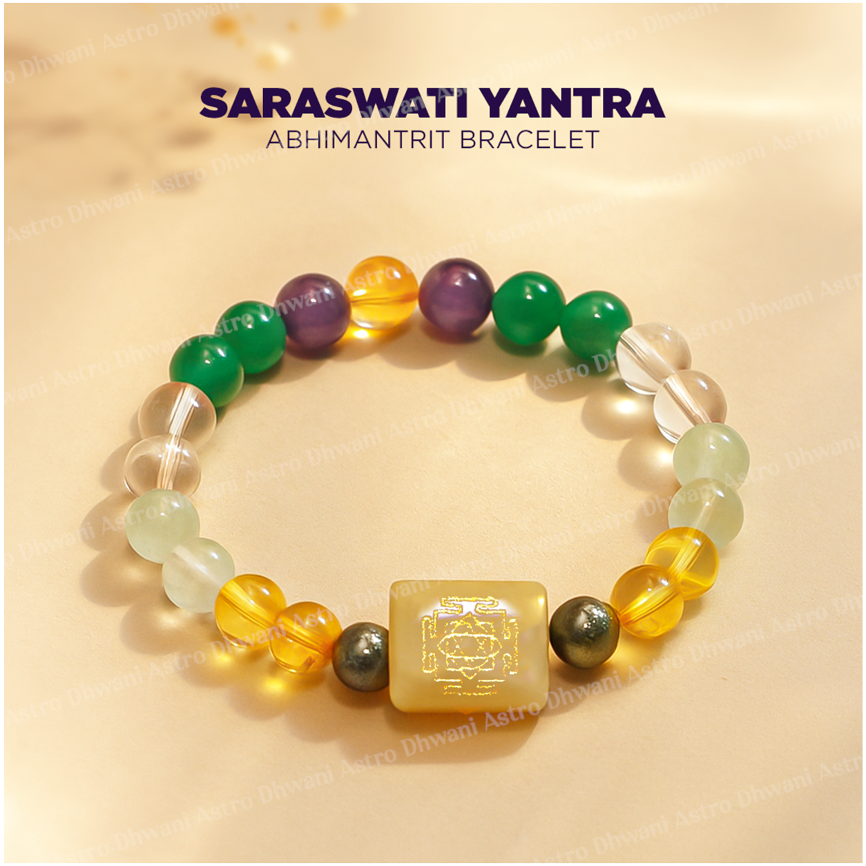 Saraswati Yantra Bracelet for Education, Job & Interview Success