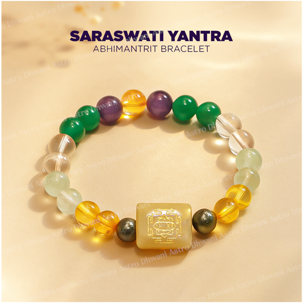Saraswati Yantra Bracelet for Education, Job & Interview Success