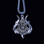 Lord Shiva with Trishul on Back Pendant - Abhimantrit