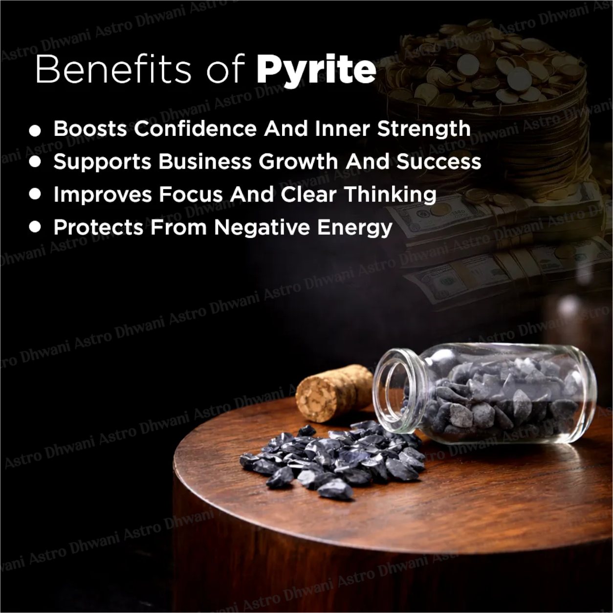 Pyrite Bottle Chips – Wealth Attraction, Confidence & Protection Energy