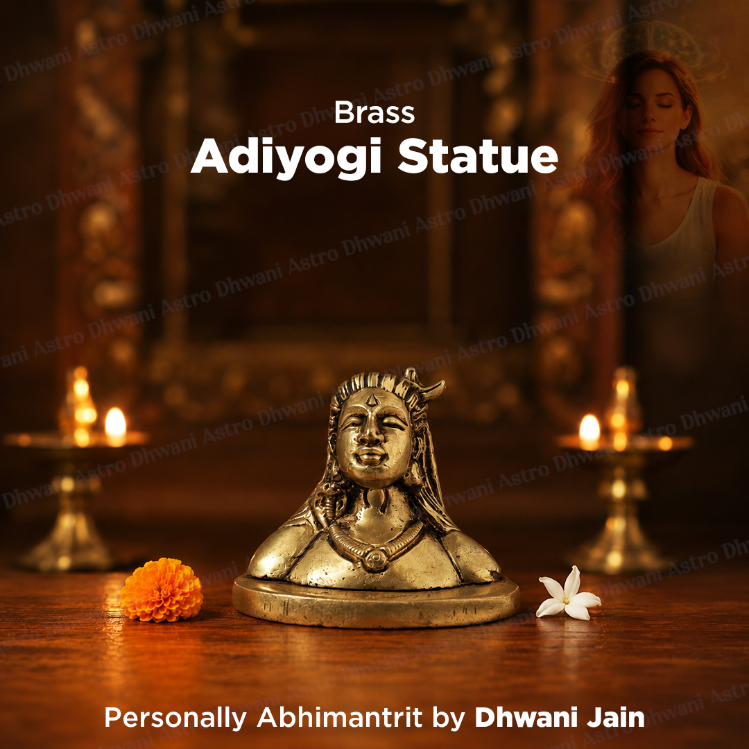 Brass Adiyogi Statue for Meditation & Inner Peace