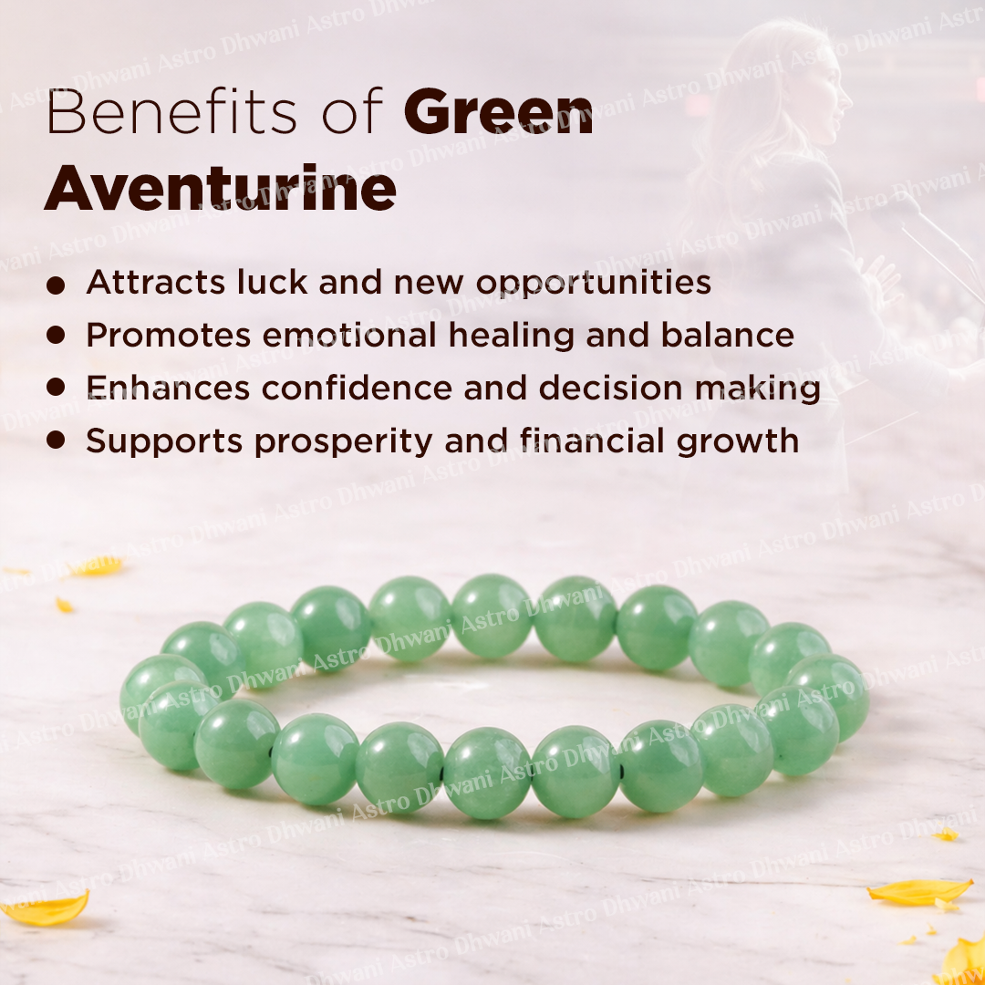 Green Aventurine Bracelet: Promotes Wealth Attraction & Money Growth