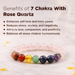 7 Chakra with Rose Quartz Bracelet