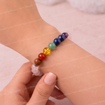 7 Chakra with Rose Quartz Bracelet