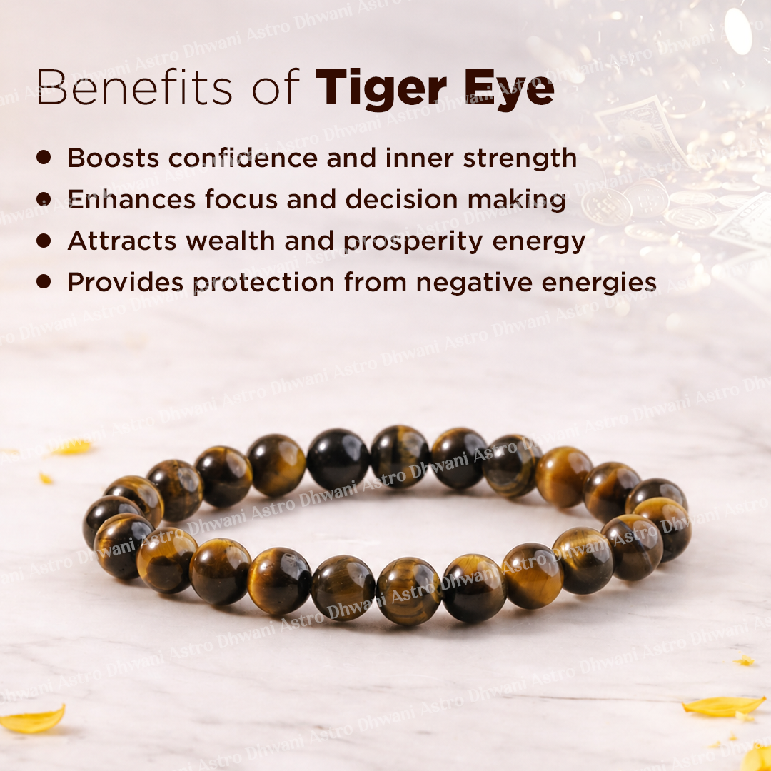 Tiger Eye Bracelet for Confidence, Protection & Success