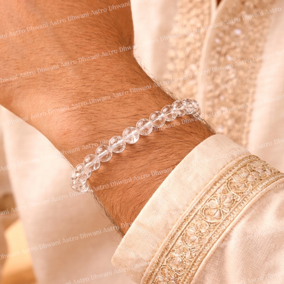 Clear Quartz Bracelet for Clarity, Healing & Positive Energy