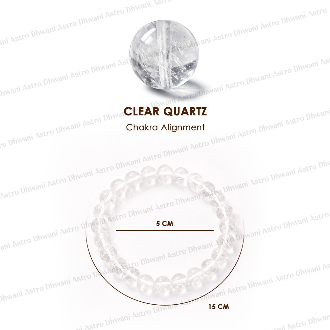 Clear Quartz Bracelet for Clarity, Healing & Positive Energy