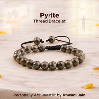 Pyrite Thread Bracelet for Wealth, Confidence & Protection
