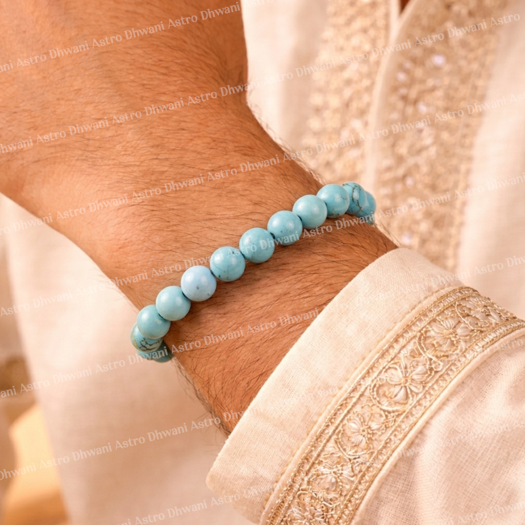 Turquoise Bracelet for Protection, Calmness & Communication
