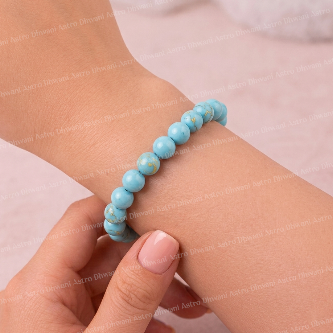 Turquoise Bracelet for Protection, Calmness & Communication