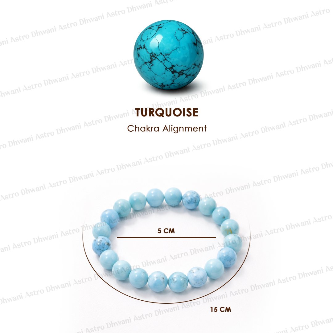 Turquoise Bracelet for Protection, Calmness & Communication