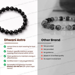 Comparison of Dhwani Astro and other brand bracelets on a white background
