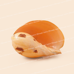 Shell with brown spots on a beige background