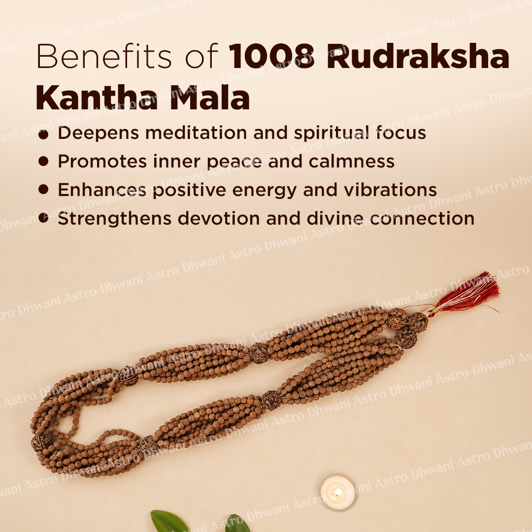 1008 Rudraksha Kantha Mala – Spiritual Meditation Beads for Focus & Protection