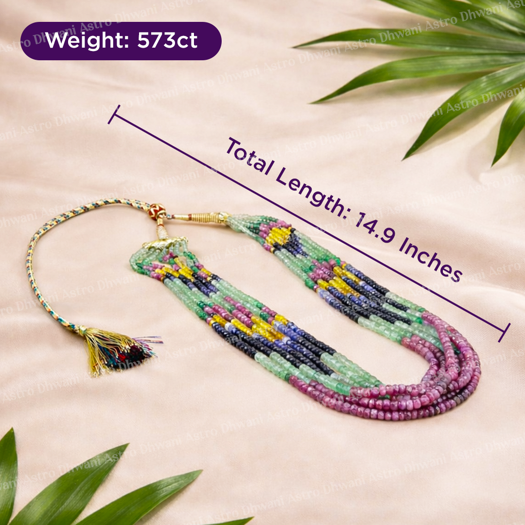 Natural Multi Sapphire Necklace – Natural Gemstone Layered Jewelry