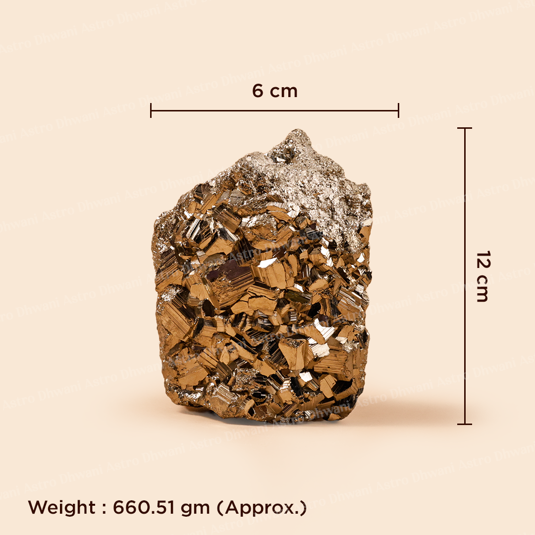 Natural Raw Pyrite Cluster – Premium Healing Crystal for Wealth, Career & Business Growth