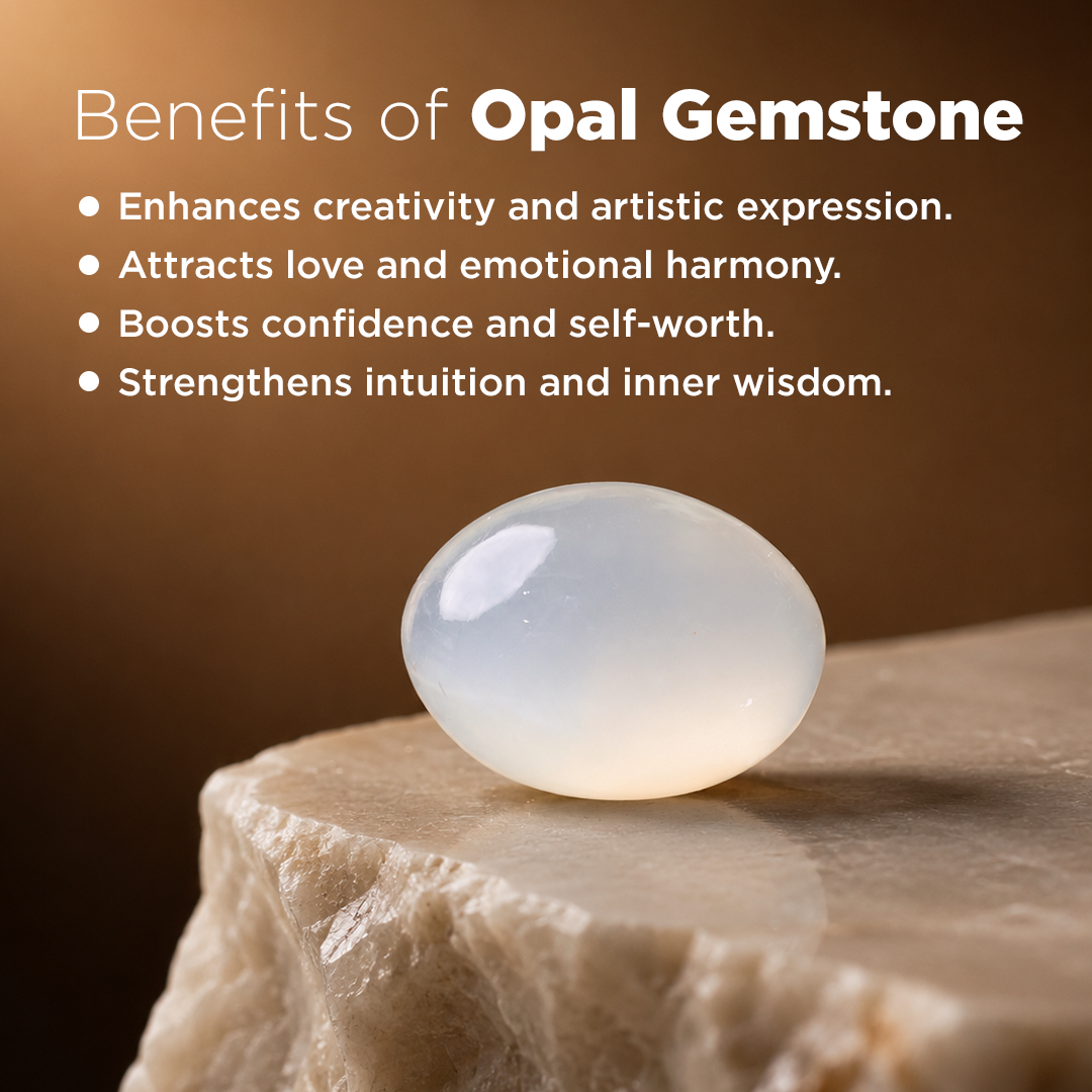 Opal Gemstone – Spiritual Healing Gemstone | Loose Opal Stone for Jewelry, Meditation & Crystal Collection