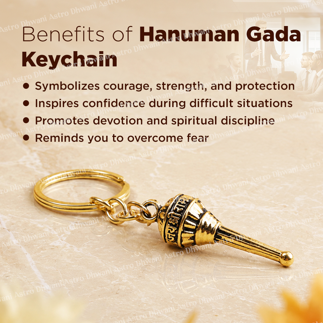 Hanuman Gada Keychain | Spiritually Energized Bajrangbali Protection