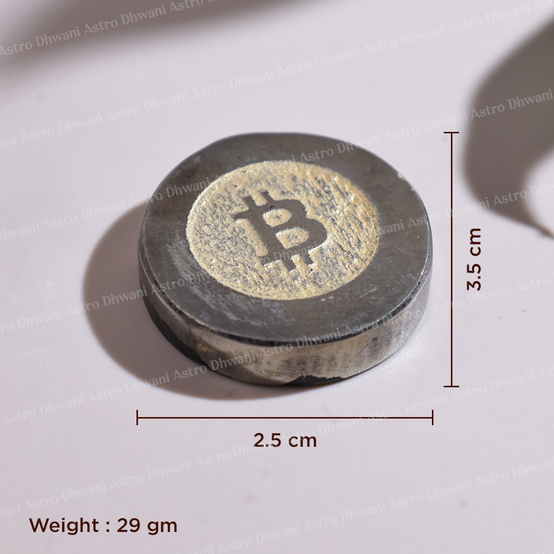 Natural Pyrite Bitcoin | Pyrite Wealth Stone for Prosperity, Abundance & Business Success