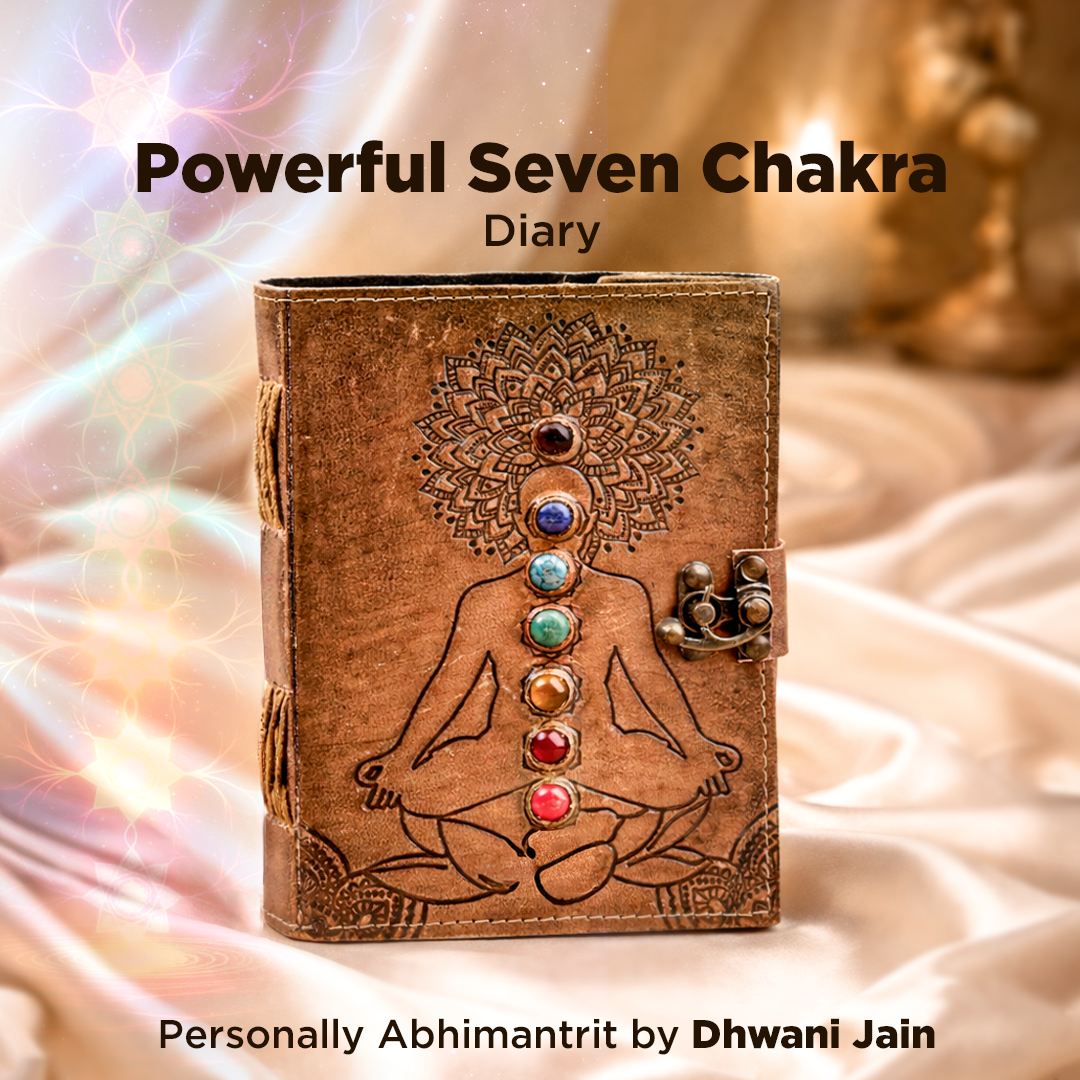 Powerful Seven Chakra Diary for Manifestation, Intention, Gratitude - Abhimantrit