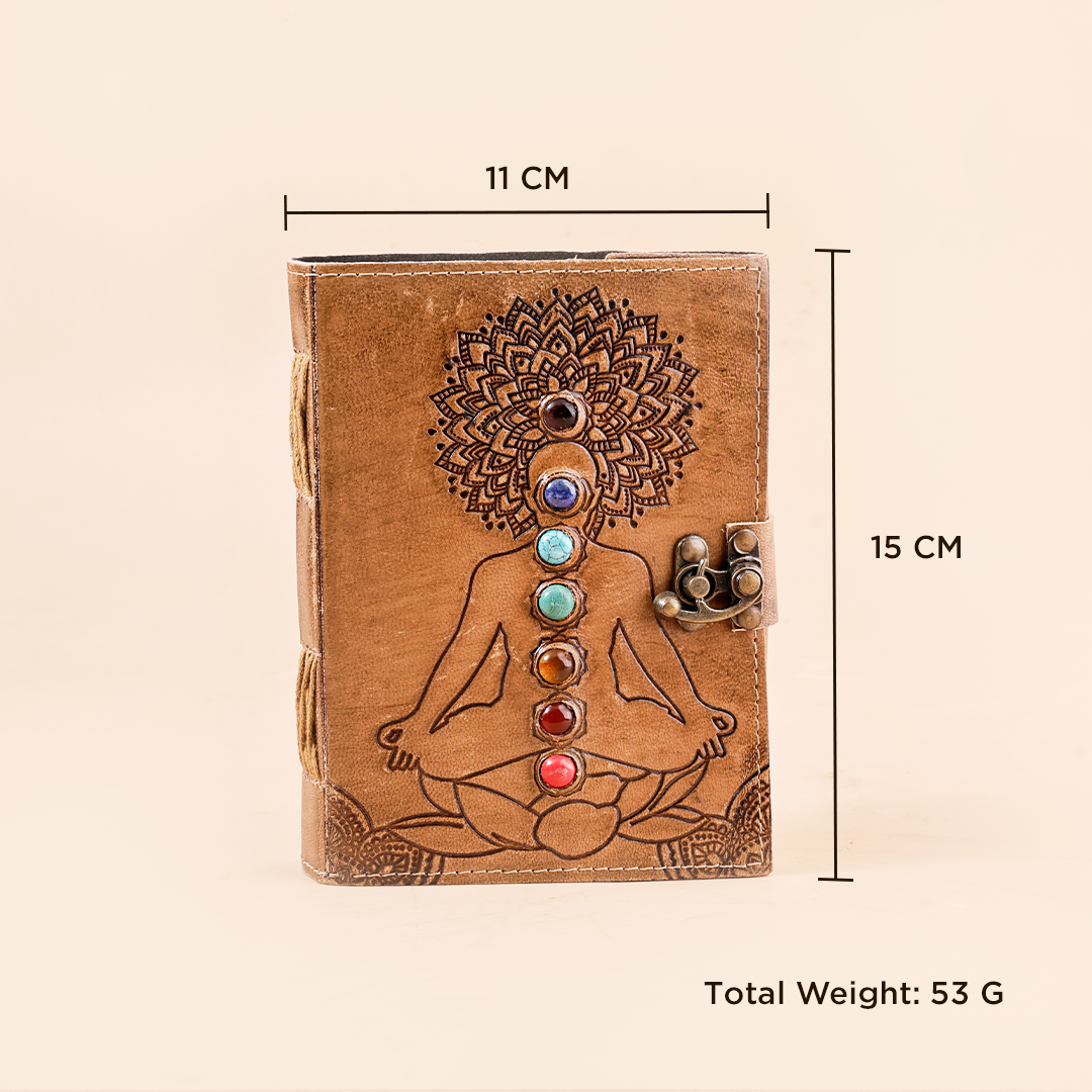 Powerful Seven Chakra Diary for Manifestation, Intention, Gratitude - Abhimantrit