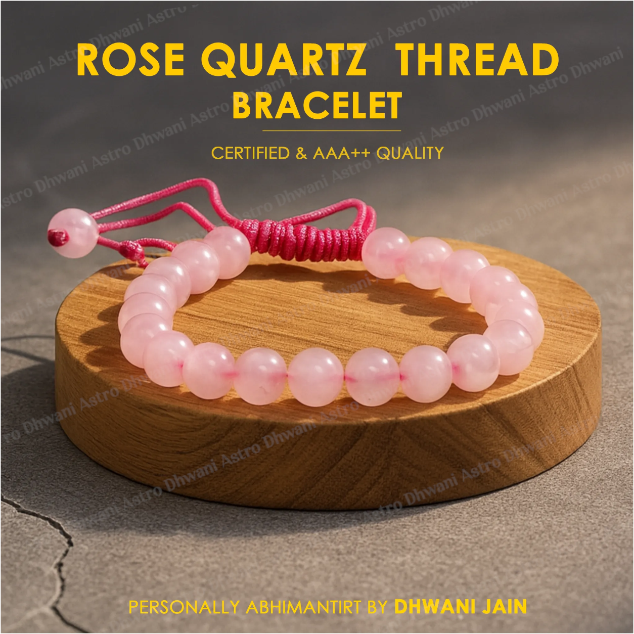 Rose Quartz Thread Bracelet for Love, Relationship & Emotional Healing